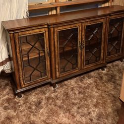 Walnut Hanover sideboard 4 door buffet Real Wood 