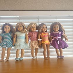 Huge American Girl Lot - 5 Dolls + Clothes + Accessories