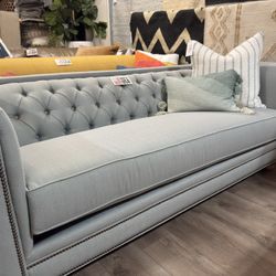 Brand New USA-Made Chesterfield Sofa 84” In LiveSmart Performance Fabric