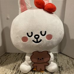 Line Friends Cony Bunny Plush 14,5” NWT