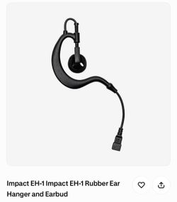 Impact EH-1 Rubber Ear Hanger and Earbud