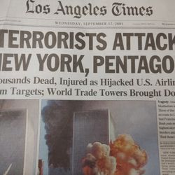 9/11 2001 NYC Terrorist Attack Newspaper