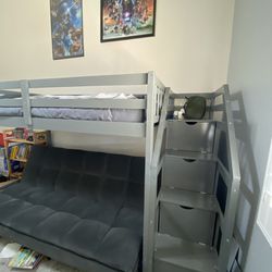 Twin Bunk Bed (Mattress & Futon are Not Included)