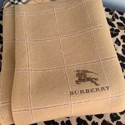 Burberry Vtg Wool Throw Blanket 