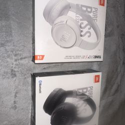 brand new jbl bluetooth headphones and a jbl charge 5
