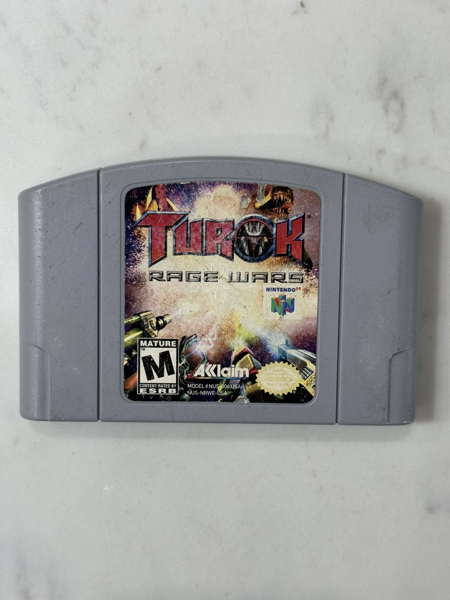 Turok Rage Wars Gray RARE Cartridge Nintendo 64 N64 GAME