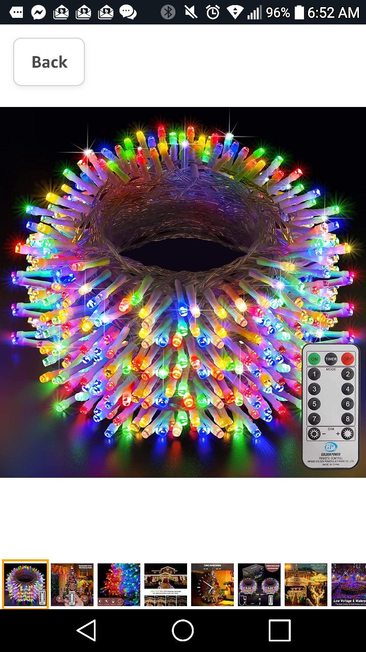 1000 LED 394 ft Long Christmas Decorating Lights With Remote 8 Modes