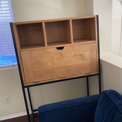 Oak Secretary Desk With Cubbies And Hutch