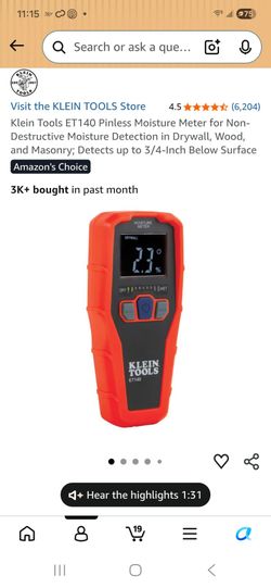 Klein moisture meter