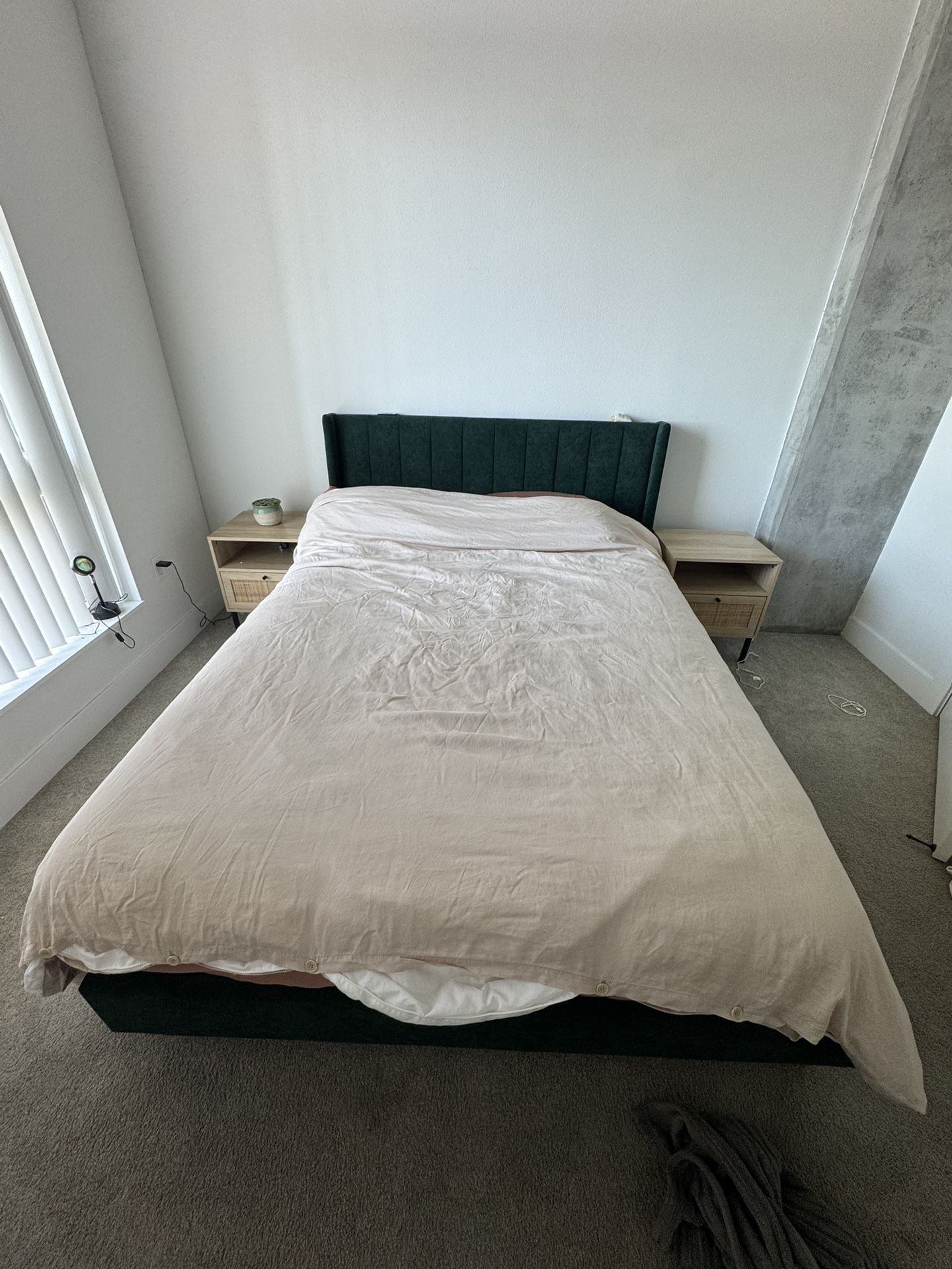 Queen Bed Frame Night Stands 