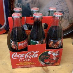1996 Edition Christmas Coca Cola 6 Pack Collectibles