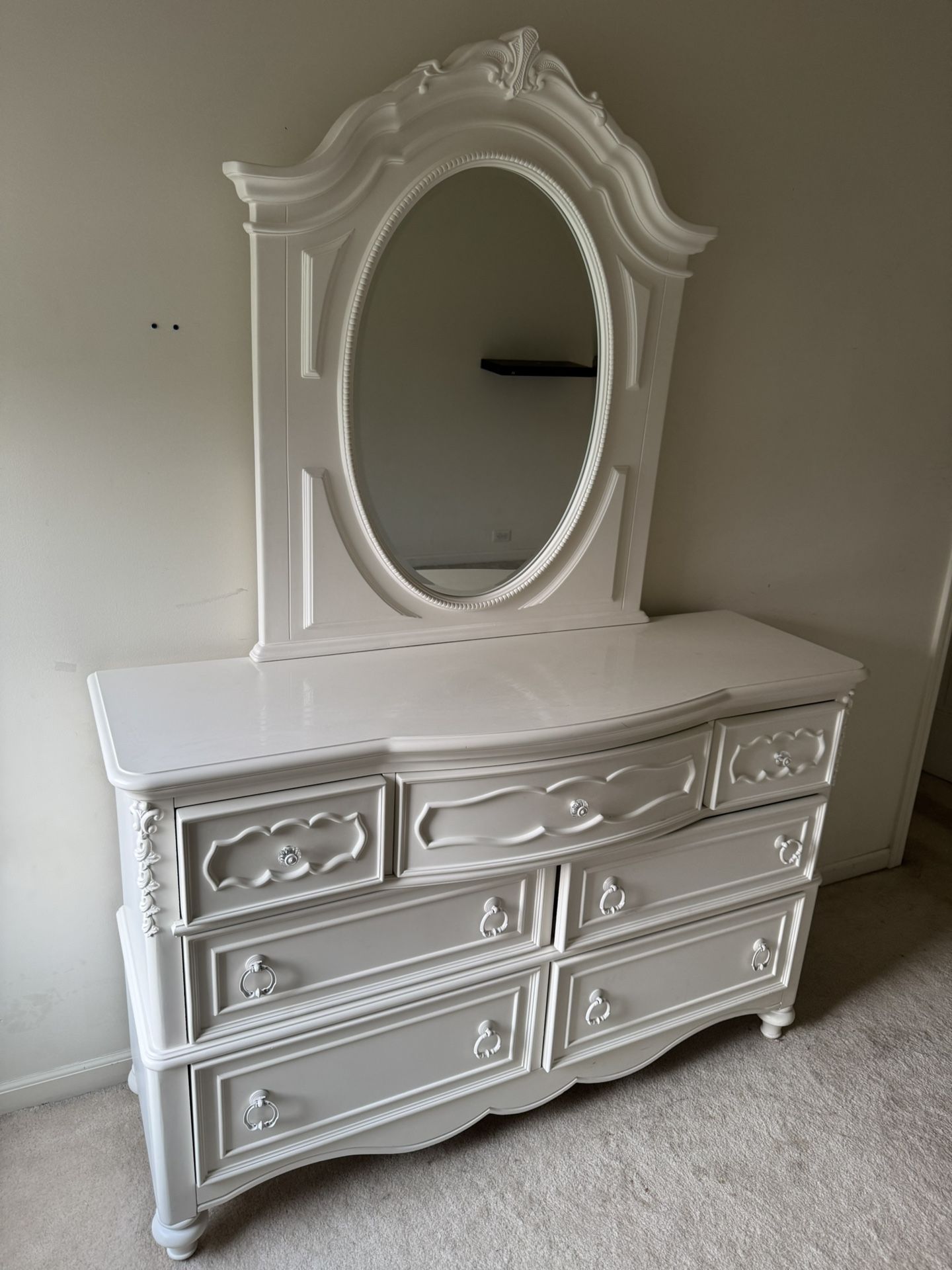 Dresser and Mirror Set - Samuel Lawrence Sweetheart Set