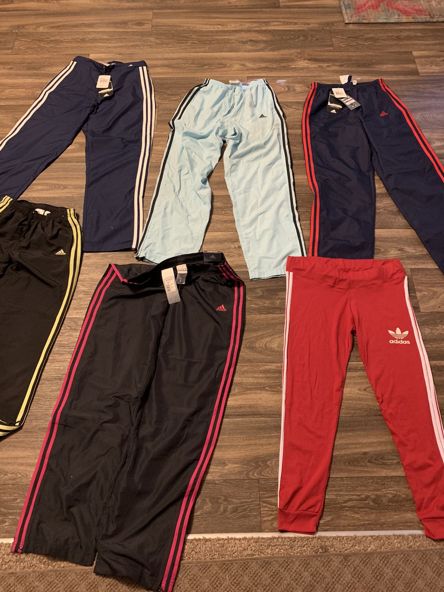 Six Adidas pants for $ 70.04 size Small and two size M