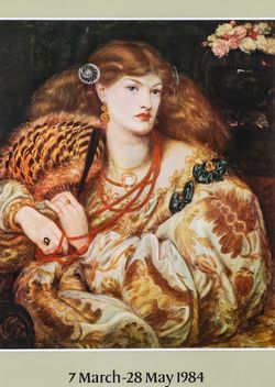 Vintage Framed Pre-Raphaelite 1984 Tate Gallery Poster
