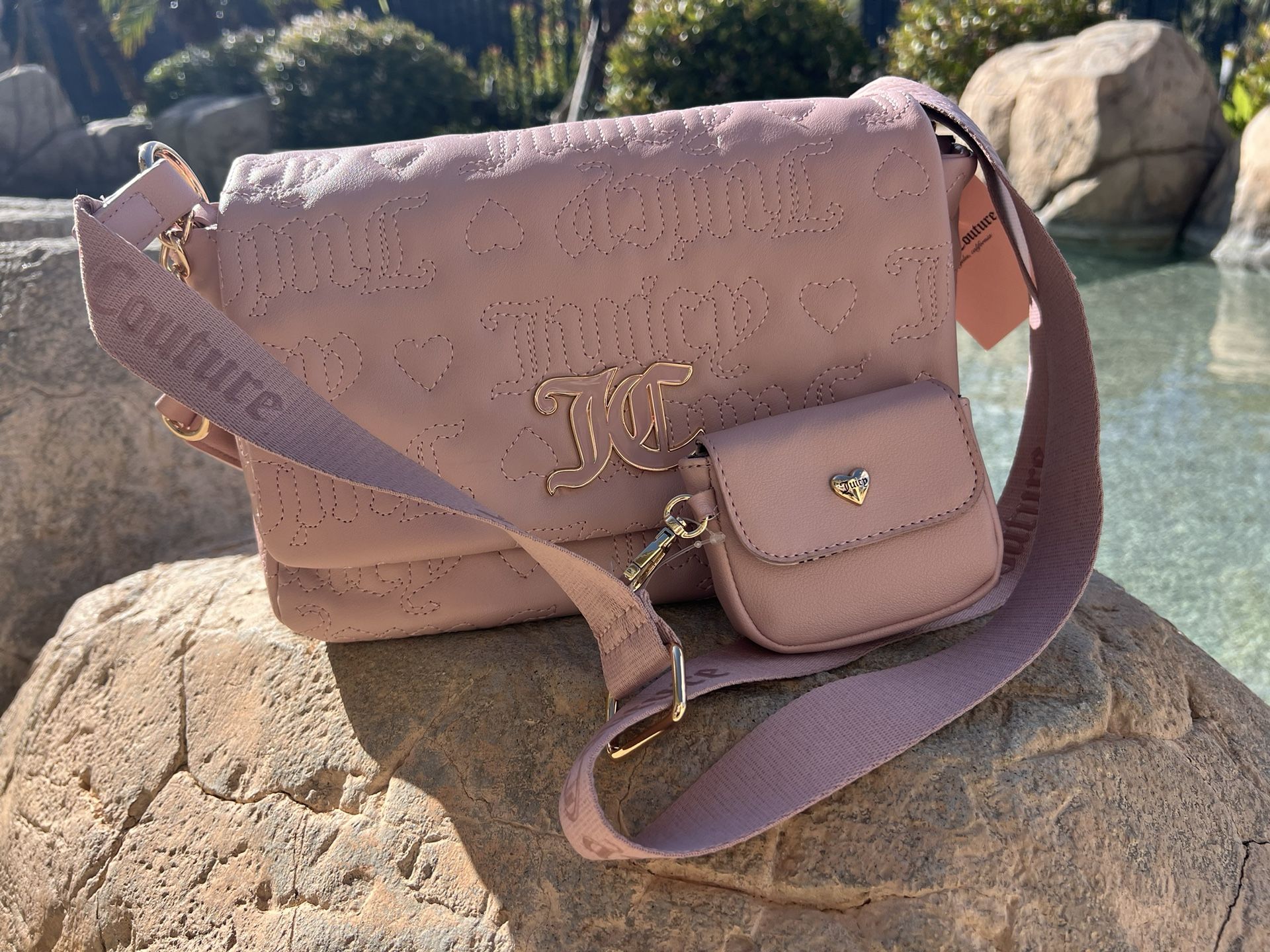 Juicy Couture Dusty Blush Crossbody Bag