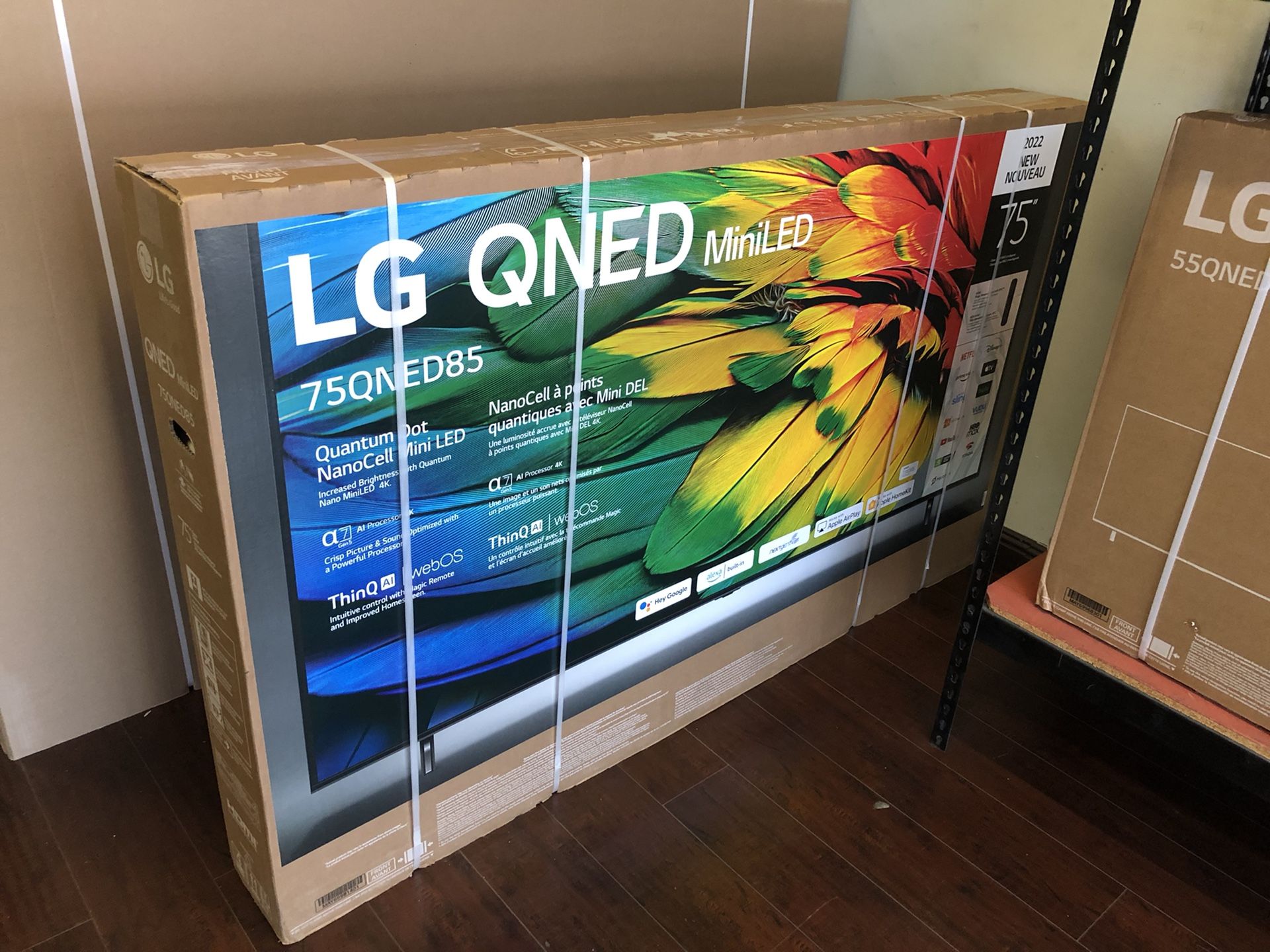 LG 75 inch mini LED 4K TV smart 75qned85