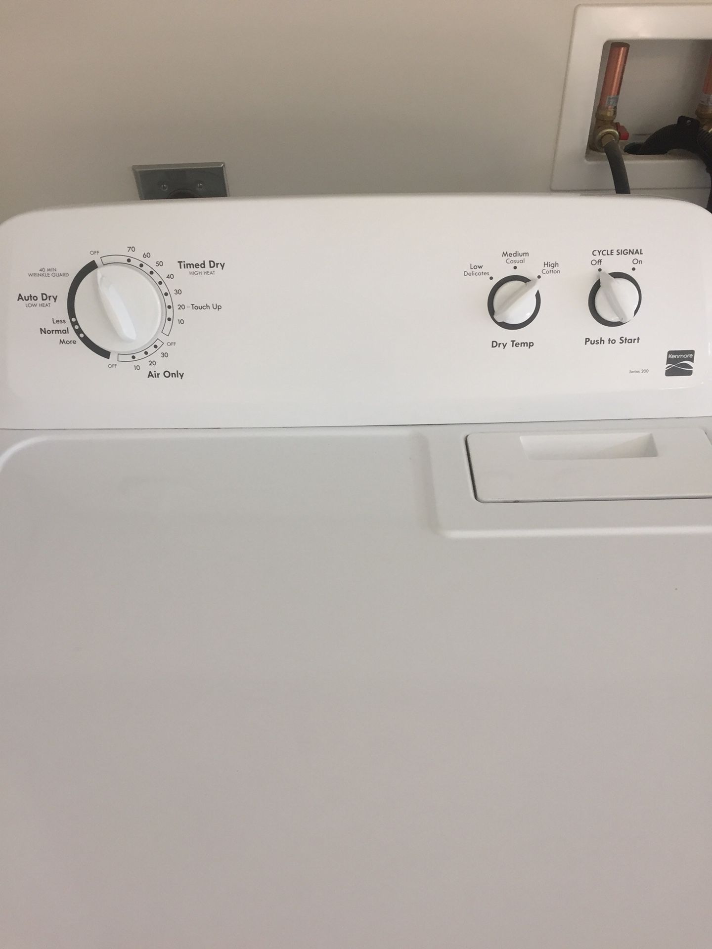 kenmore series 200 washer and dryer