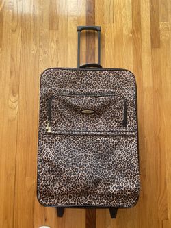 Leopard Print Luggage Bag