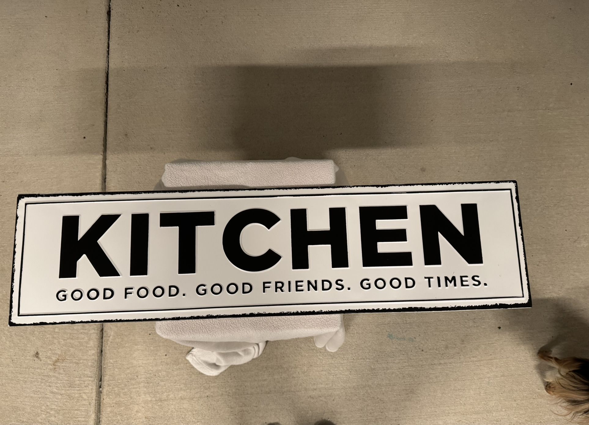 Large Metal Kitchen Sign