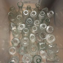65 Vintage Mini Glass Vases - Bulk  