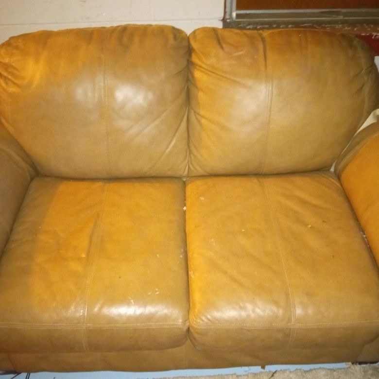 Leather Loveseat