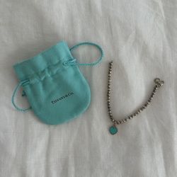 Tiffany & Co. Bead Bracelet Tiffany Blue w/ a Diamond