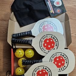 NEW Amazin' Aces Classic Wood Premium PickelBall Paddles.
