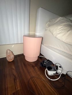 Pink fluted side table