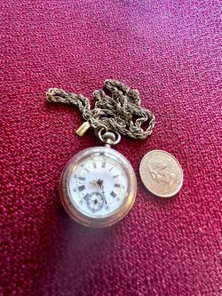 Very vintage SWISS  pocket watch 100 % Silver 0.935 working without  a pallet fork.