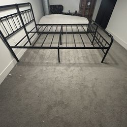 California King Bed Frame with Headboard and Footboard - 18 Inch Metal Platform