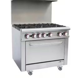 MAGIC CHEF__ Commercial -36 Inch Gas Range in Stainless Steel 