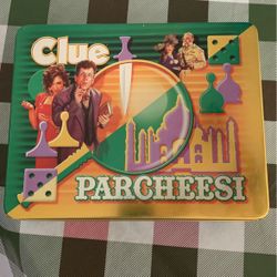 Clue And Parcheesi Board Game Set