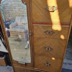 antique chest of drawers wardrobe 30s dresser art deco