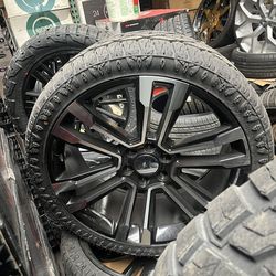 24 Inch rims All terrain tires