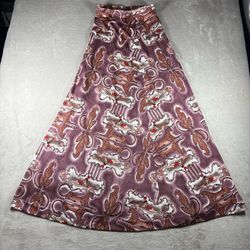 Vintage 1970s Novelty Cheetahs Women’s Size 10 AOP Print Maxi Skirt Rare#2223