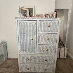 White Wicker Dressers 