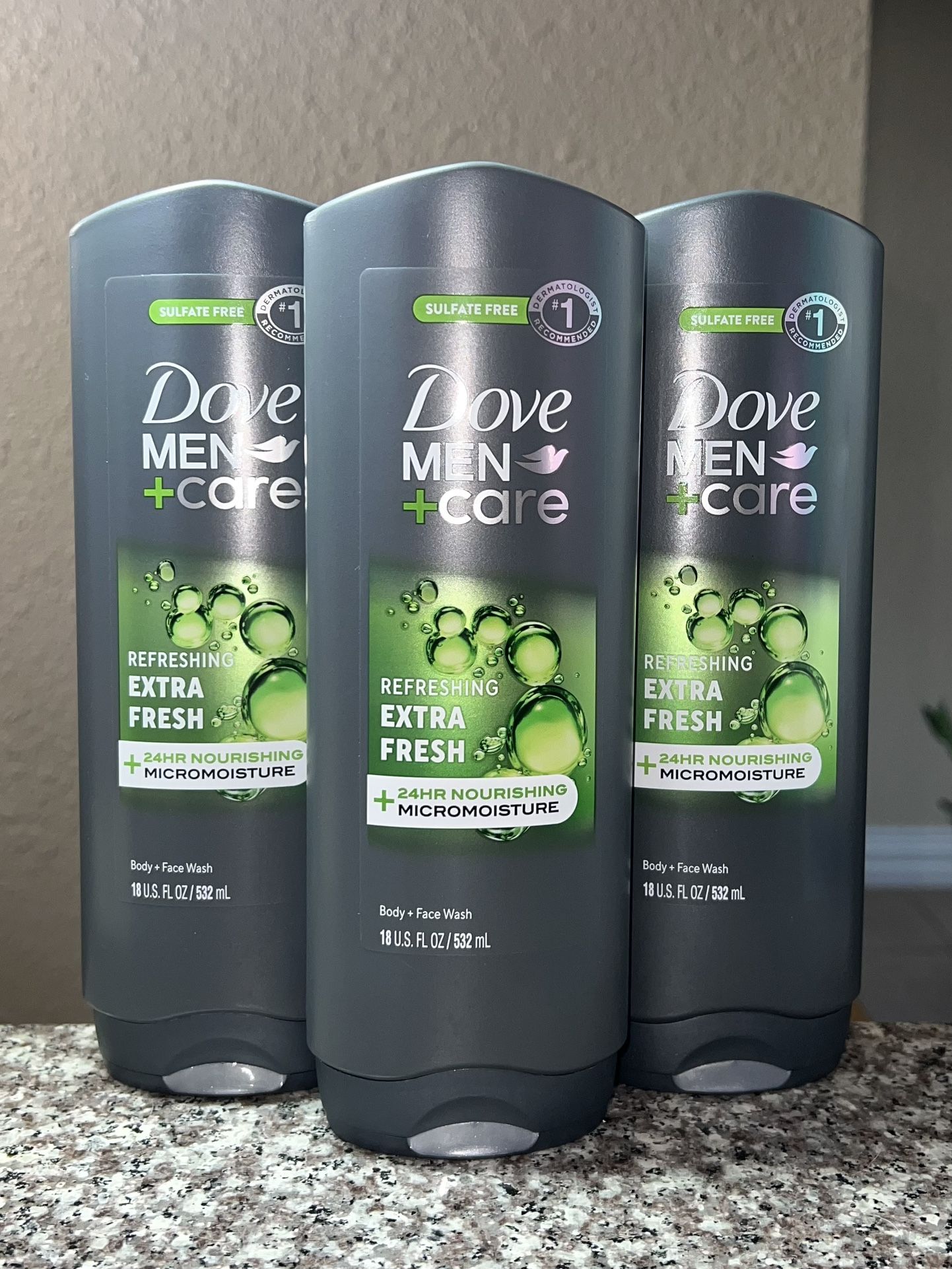 Dove Men Extra Fresh Bodywash 18oz Set