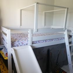 Kids Twin Loft Bed With Mattress