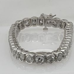 16.50ct Tennis Bracelet 14k I1 G-color