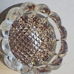 VTG Old Harbor Candle Holder Heavy Ruffle Knobbed Reverse 