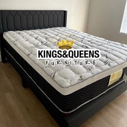 New Queen Bed Frame With Mattress 