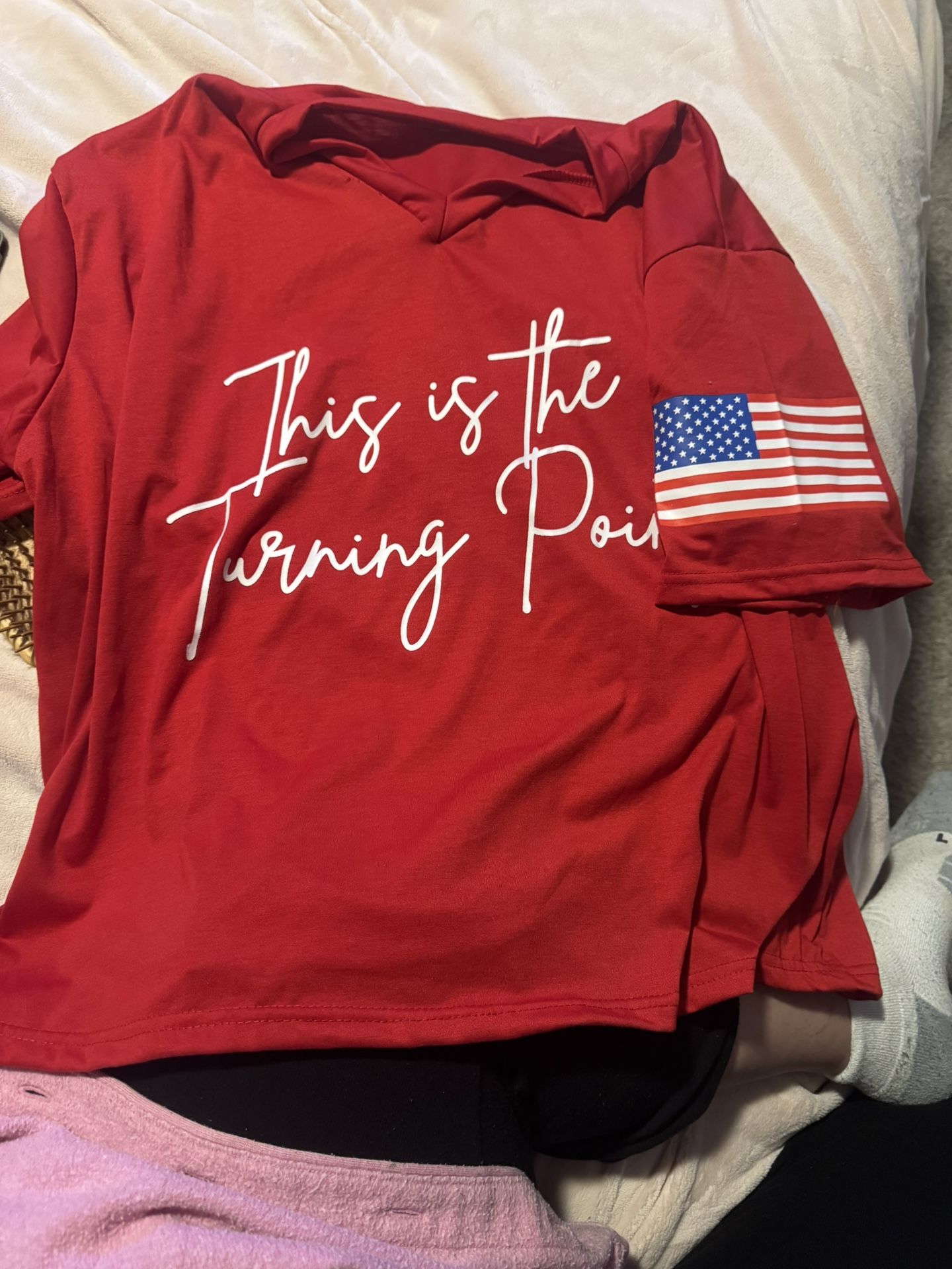 Extra Large Girls V Neck Charlie Kirk Shirt