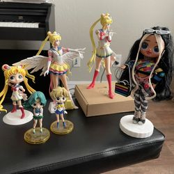 Sailor Moon Figure And LOL Doll