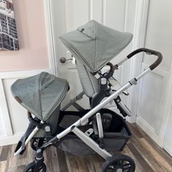 Uppababy Vista V2 Double Stroller Green