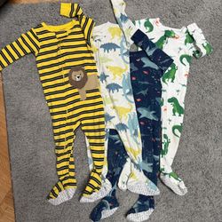 Carter -12M, set Of 4 Foot Pjs 