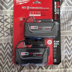Milwaukee M18 18-Volt Lithium-Ion XC Extended Capacity 5.0 Ah Battery Pack (2-Pack)