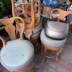 Wooden Bar Stool x4