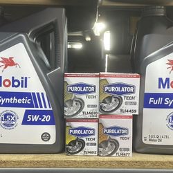 Mobil Full Synthetic 0W20 5w20 5W30 10w30 With Oil Filter 