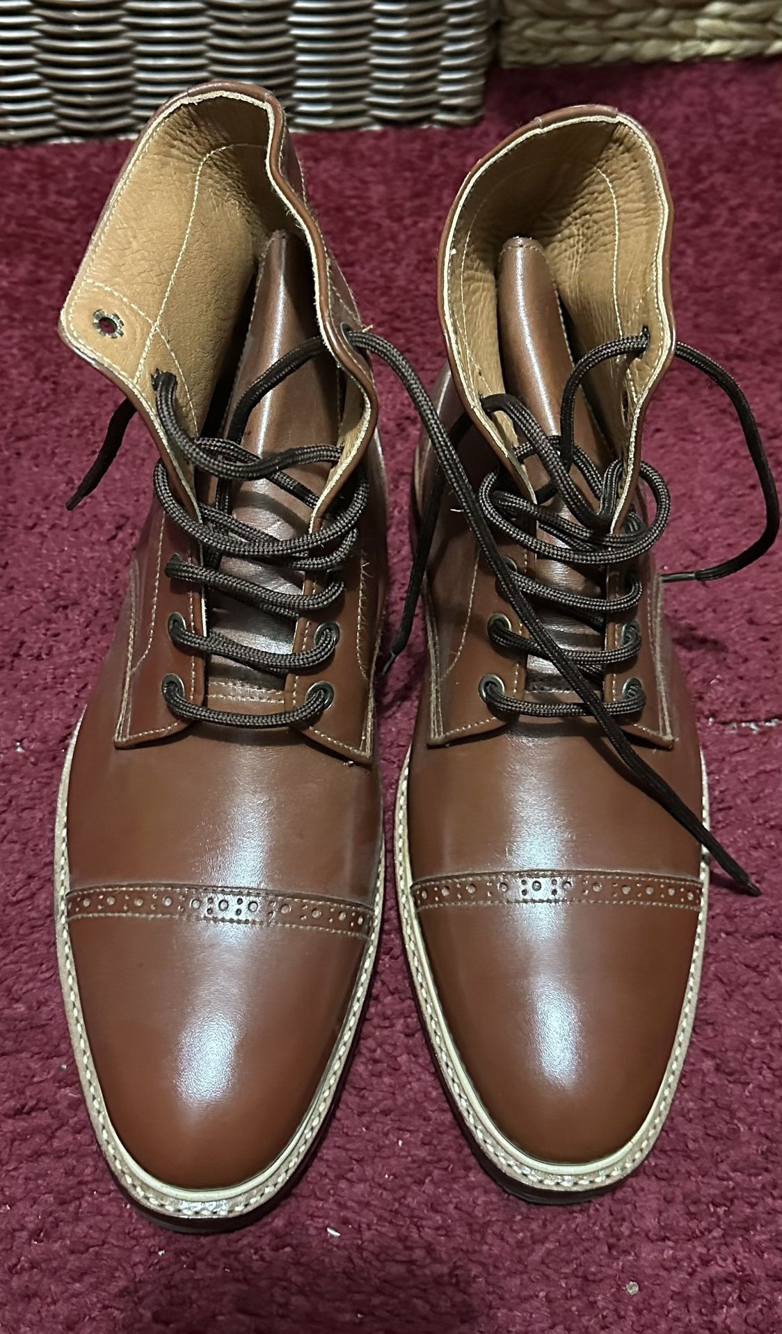 Tan Leather Dress Boots