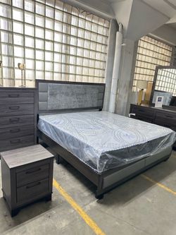 4 piece bedroom set bed frame nightstand dresser & Mr